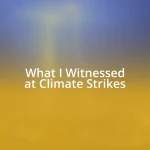 What I Witnessed at Climate Strikes